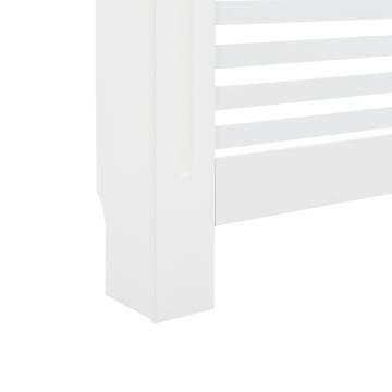 Stylish White Radiator Covers - 2 pcs MDF 112x19x81.5 cm