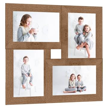 Light Brown Collage Photo Frame for 4 Photos | HipoMarket