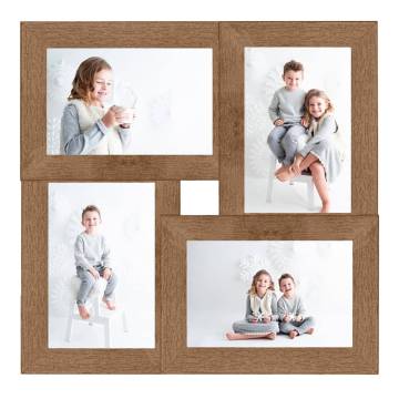 Light Brown Collage Photo Frame for 4 Photos | HipoMarket