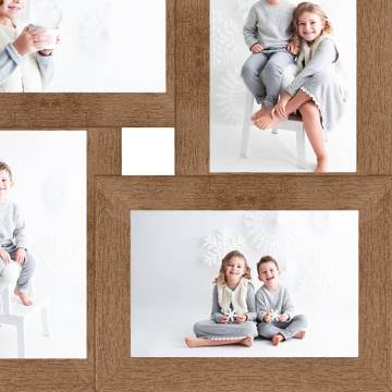 Light Brown Collage Photo Frame for 4 Photos | HipoMarket