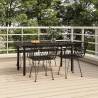 5 Piece Garden Dining Set Black Poly Rattan Colour black Size 160 cm table length Number of 4 