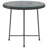 Stylish Black Dining Table Ø80 cm - Tempered Glass & Steel