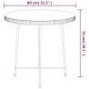 Stylish Black Dining Table Ø80 cm - Tempered Glass & Steel