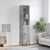 Stylish Highboard Concrete Grey - Engineered Wood Storage