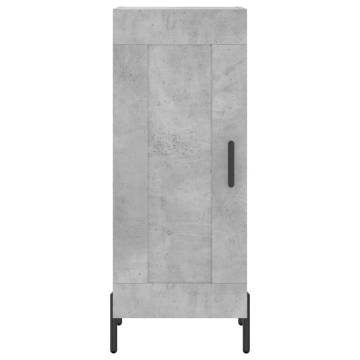 Stylish Highboard Concrete Grey - Engineered Wood Storage