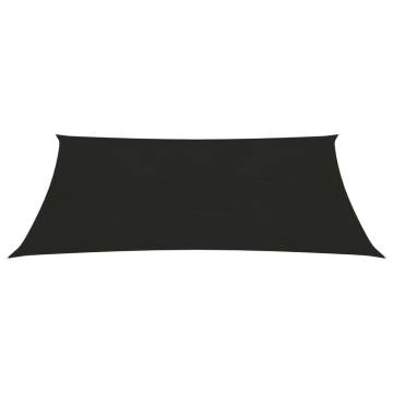 Sunshade Sail 160 g/m² Black 2.5x4 m - Outdoor Shelter