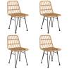 5 Piece Garden Dining Set - Stylish Poly Rattan Furniture