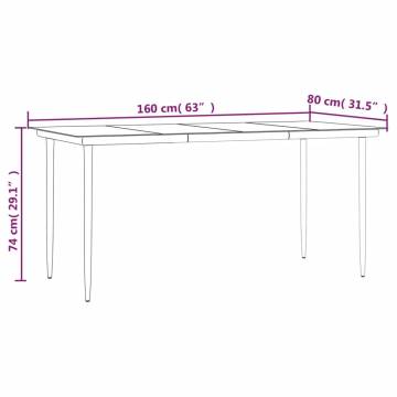 5 Piece Garden Dining Set - Stylish Poly Rattan Furniture