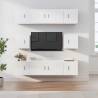 8 Piece TV Cabinet Set High Gloss White Engineered Wood Colour high gloss white Quantity in Package 8 