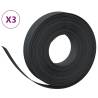 Garden Edgings 3 pcs Black - Durable Polyethylene 10m x 10cm