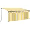 Manual Retractable Awning 3x2.5m Yellow & White - HipoMarket