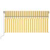 Manual Retractable Awning 3x2.5m Yellow & White - HipoMarket