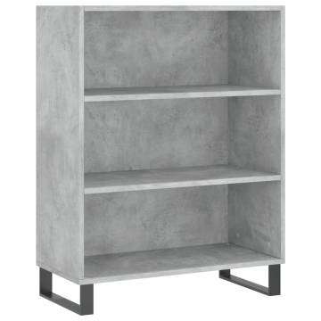 Elegant Highboard in Concrete Grey | 69.5x34x180 cm