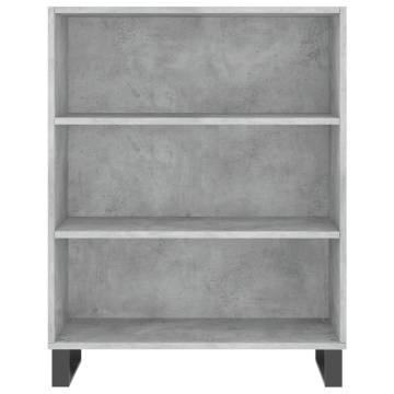 Elegant Highboard in Concrete Grey | 69.5x34x180 cm