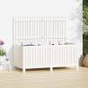 Garden Storage Box White 147x68x64 cm Solid Wood Pine Colour white pine Size 147 x 68 x 64 cm 