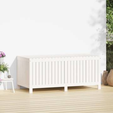 Garden Storage Box White - Solid Wood Pine 147x68x64 cm