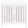 Garden Storage Box White - Solid Wood Pine 147x68x64 cm