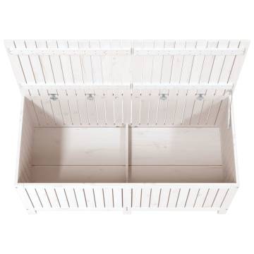 Garden Storage Box White - Solid Wood Pine 147x68x64 cm