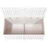 Garden Storage Box White - Solid Wood Pine 147x68x64 cm