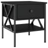 Stylish Black Bedside Tables - Set of 2 | Hipomarket