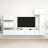 8 Piece TV Cabinet Set High Gloss White Engineered Wood Colour high gloss white Size 60 x 30 x 30 cm Quantity in Package 8 