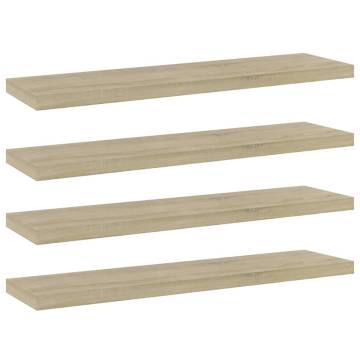 Bookshelf Boards 4 pcs Sonoma Oak - Stylish Storage Solution