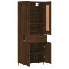 Stylish Highboard Brown Oak - 69.5x34x180 cm Design