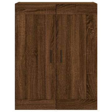 Stylish Highboard Brown Oak - 69.5x34x180 cm Design