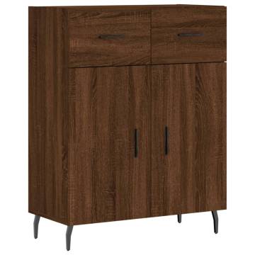 Stylish Highboard Brown Oak - 69.5x34x180 cm Design