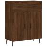 Stylish Highboard Brown Oak - 69.5x34x180 cm Design