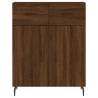 Stylish Highboard Brown Oak - 69.5x34x180 cm Design