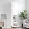 Highboard High Gloss White 34.5x34x180 cm Engineered Wood Colour high gloss white Quantity in Package 1 Model 3 shelves 