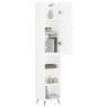 Highboard High Gloss White - Stylish Storage 34.5x34x180 cm