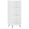 Highboard High Gloss White - Stylish Storage 34.5x34x180 cm