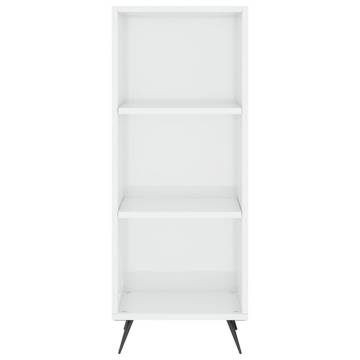 Highboard High Gloss White - Stylish Storage 34.5x34x180 cm