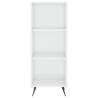 Highboard High Gloss White - Stylish Storage 34.5x34x180 cm