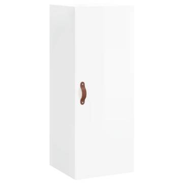 Highboard High Gloss White - Stylish Storage 34.5x34x180 cm