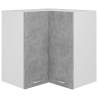 Hanging Corner Cabinet Concrete Grey 57x57x60 cm Engineered Wood Colour concrete grey Quantity in Package 1 Model 1x hanging corner cabinet 57 cm Number of 