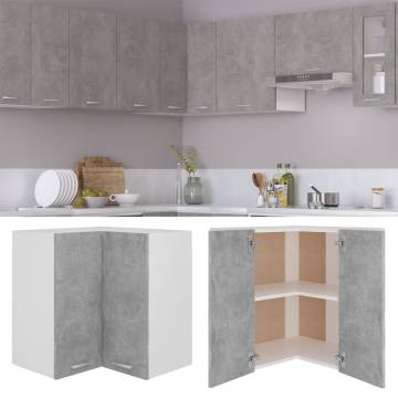 Hanging Corner Cabinet Concrete Grey - 57x57x60 cm | HipoMarket