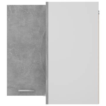 Hanging Corner Cabinet Concrete Grey - 57x57x60 cm | HipoMarket