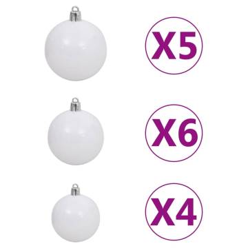 Artificial Half Pre-lit Christmas Tree with Ball Set - 150 cm