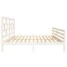 White Solid Wood Pine Bed Frame 160x200 cm - Modern Design