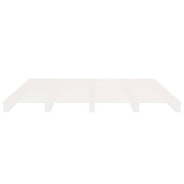 White Solid Wood Bed Frame 120x200 cm - Modern Design