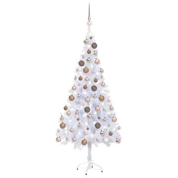 Artificial Pre-lit Christmas Tree with Ball Set - 180cm