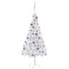 Artificial Pre-lit Christmas Tree with Ball Set 180cm 620 Branches Colour white and rose Size 180 x 90 cm Quantity in Package 1 Number of Branch Tips 