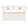 Bench White 107x45x75.5cm Solid Wood Fir - Durable Storage Solution