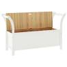 Bench White 107x45x75.5cm Solid Wood Fir - Durable Storage Solution