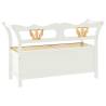 Bench White 107x45x75.5cm Solid Wood Fir - Durable Storage Solution