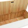 Bench White 107x45x75.5cm Solid Wood Fir - Durable Storage Solution