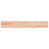 Light Brown Wall Shelf - Solid Oak, 220x30x(2-6) cm | HipoMarket